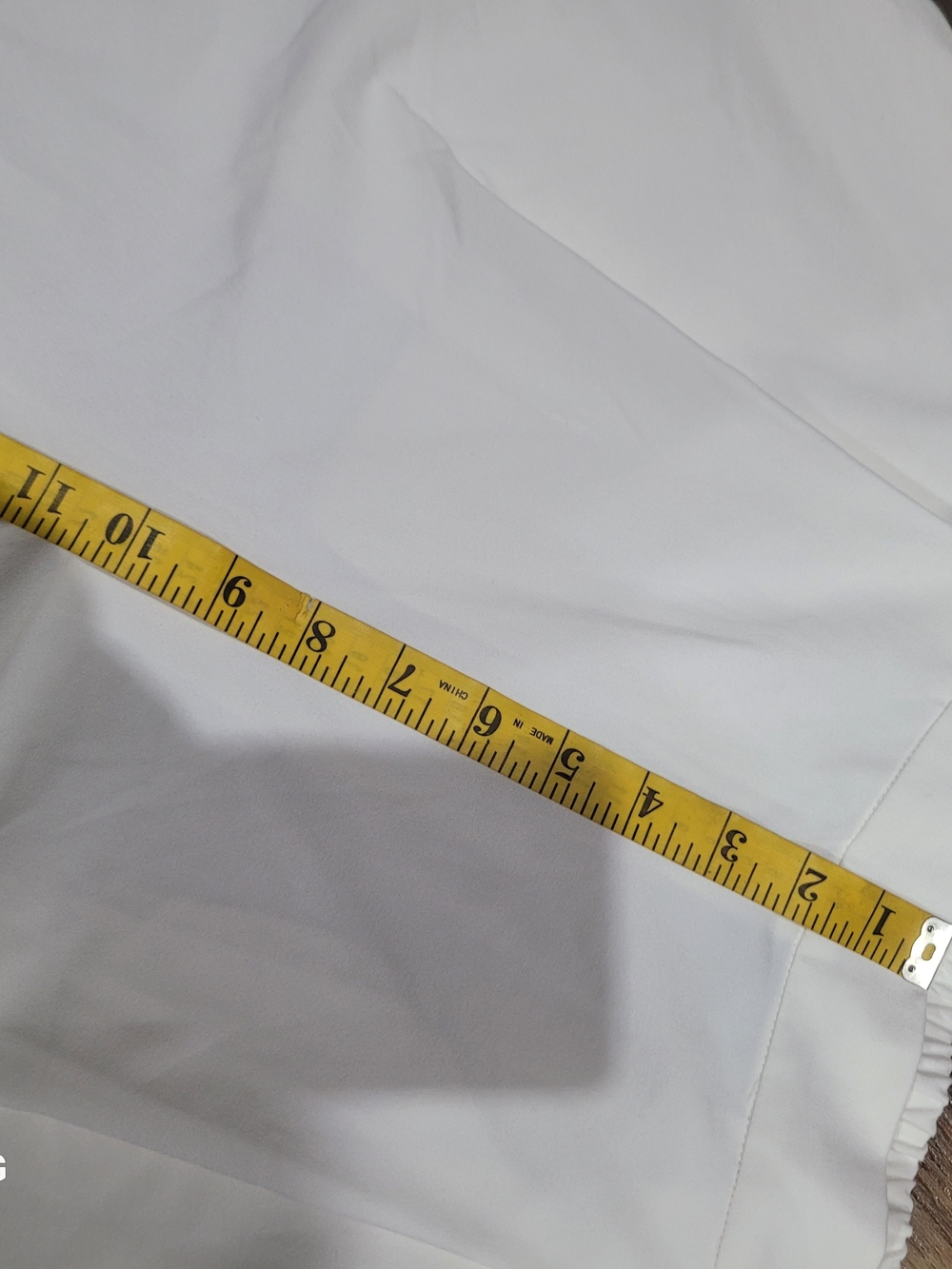 AllSaints White Aleida Tri Trouser Pants Pleated Ankle Casual EUC US 8 - Picture 5 of 10